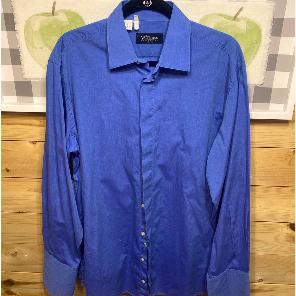 Sergio Valentino Collection Mens Button Up Dress Shirt Size 41/16 Made in Italy